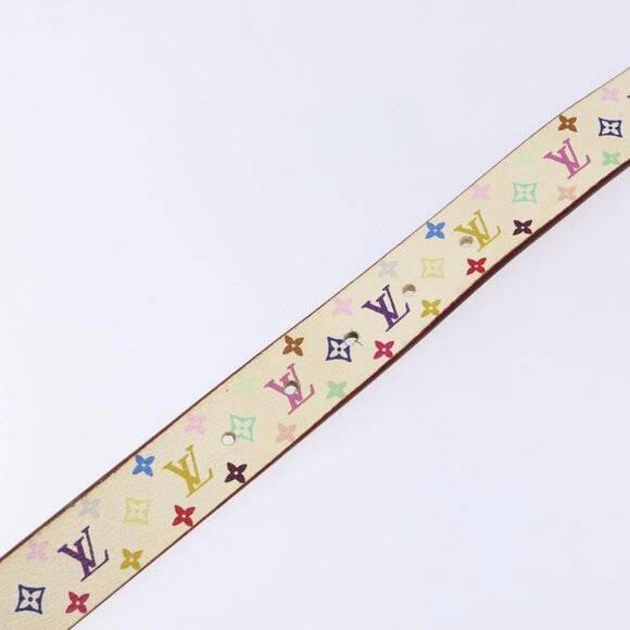 LOUIS VUITTON Monogram Multicolor Ceinture Belt White LV Auth 136549 - Picture 6 of 14